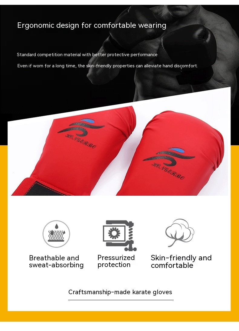 Karate Gloves Sanda Boxing Hand Guard Adult And Children Training Protective Gear